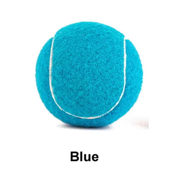6.3cm diameter rubber tennis ball dog toy in fluorescent green colour