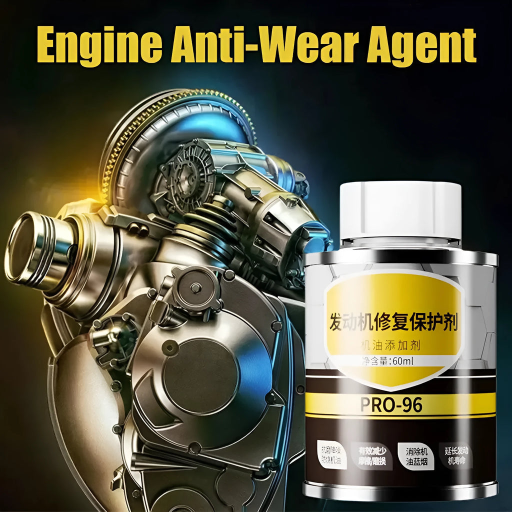 60ml engine oil additive in white container for anti-wear engine protection