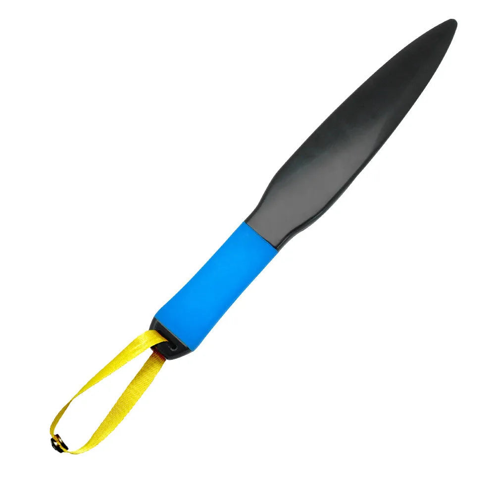 Blue handled nylon dog break stick measuring 35 cm for bite training and safety release