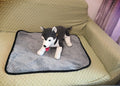 Reusable dog urine absorbent pad in grey, size L 100x72cm, made from polyester fabric for indoor pet training