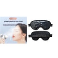 White rechargeable hot compress eye mask with USB charging port and fabric padding