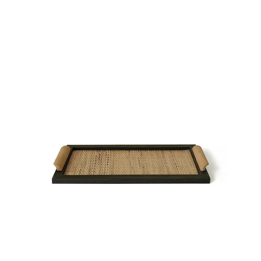 Pine wood dining tray with compartments for tea service organisation in small and large size options