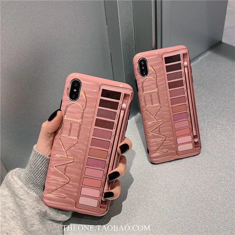 Silicone iPhone case with eye shadow colour finish in flesh tone on iPhone 11 Pro Max