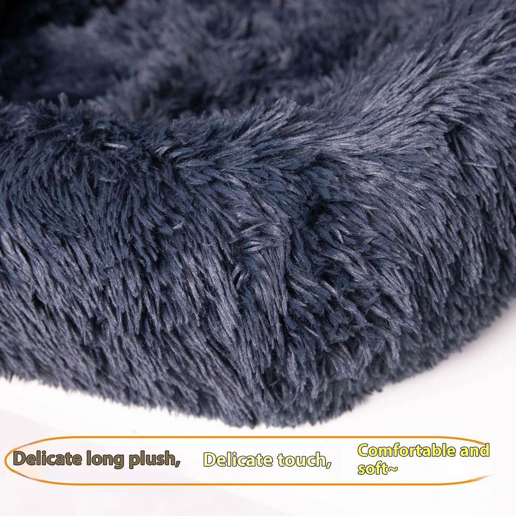 Winter thickened thermal vehicle pet mat in dark gray colour on car seat