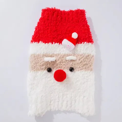 Korean pet cotton thin sweater in Santa Claus style, five sizes for dogs and cats