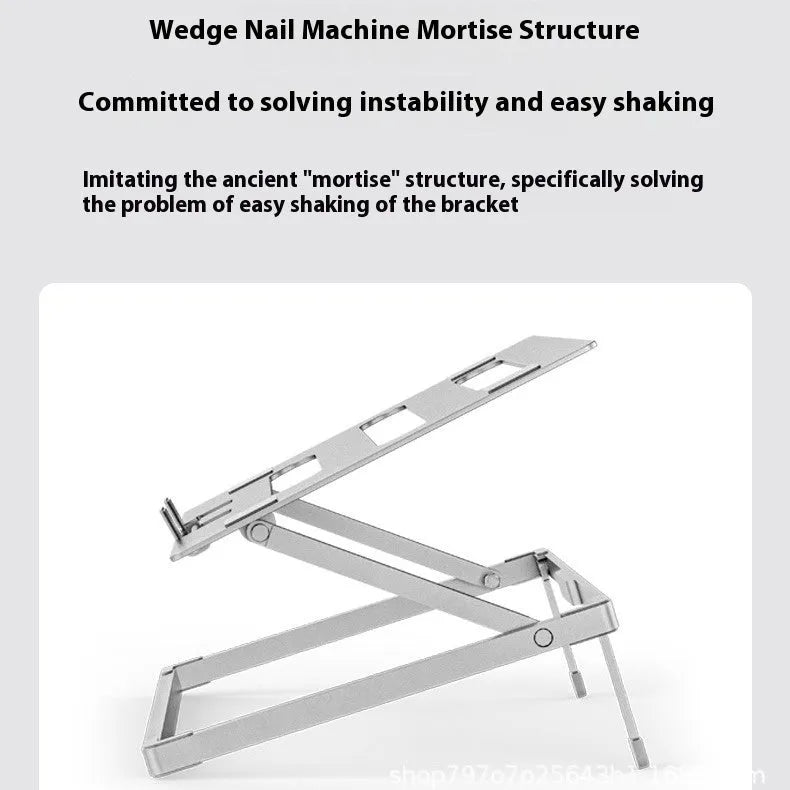 Aluminium alloy folding laptop cooling rack with heat dissipation function