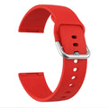 Solid colour silicone strap with silver buckle for Fitbit Versa 3 and Sense 2 smartwatches