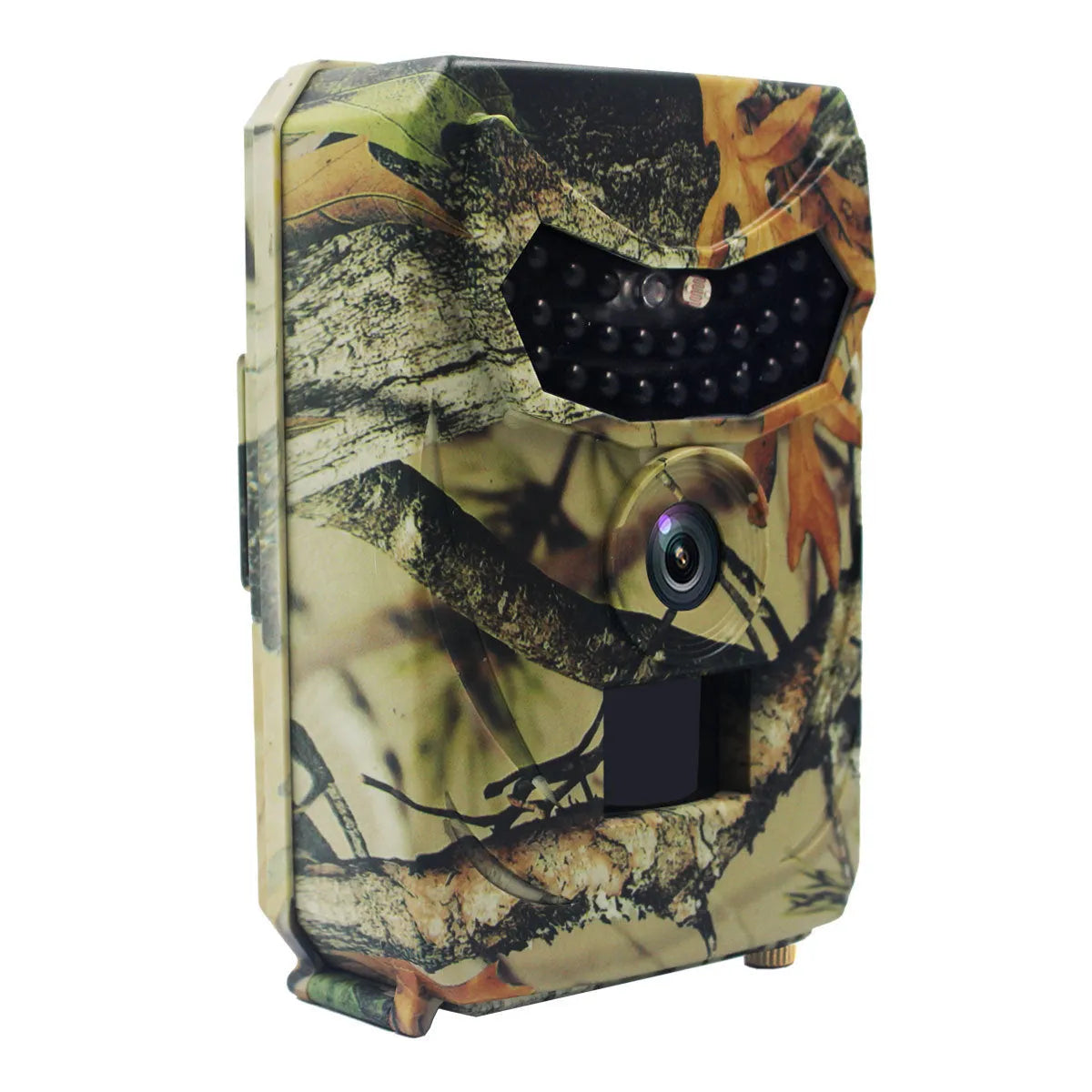Yellow brown 16MP hunting game camera with infrared night vision and waterproof housing