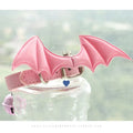 Small patent leather satin collar with wings detailing in multiple colour options for adult costume wear