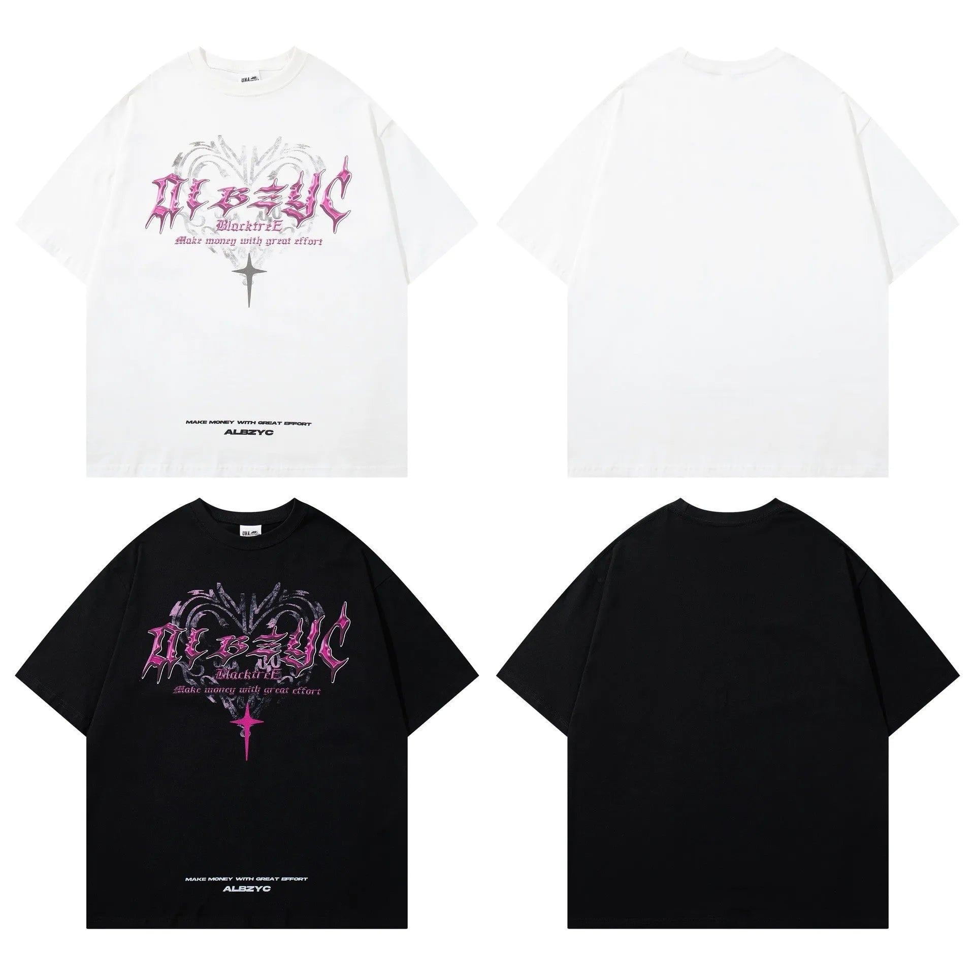 Retro printed cotton t-shirt for men in loose fit with short sleeves and round neck design