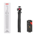 Black flexible octopus tripod with phone clip extended to 360mm