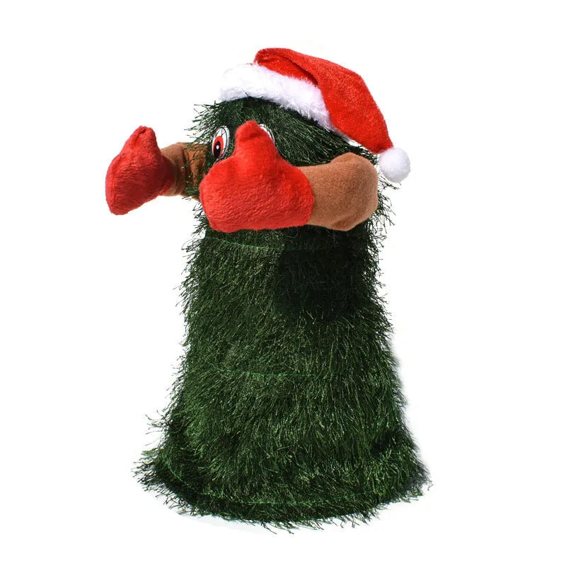12 inch rotating dance music Christmas Santa toy with plastic and fabric, 26 cm high