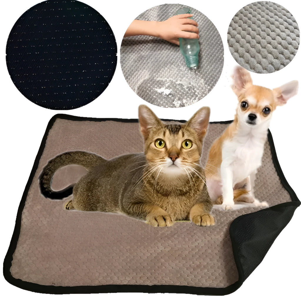 Reusable dog urine absorbent pad in grey, size L 100x72cm, made from polyester fabric for indoor pet training