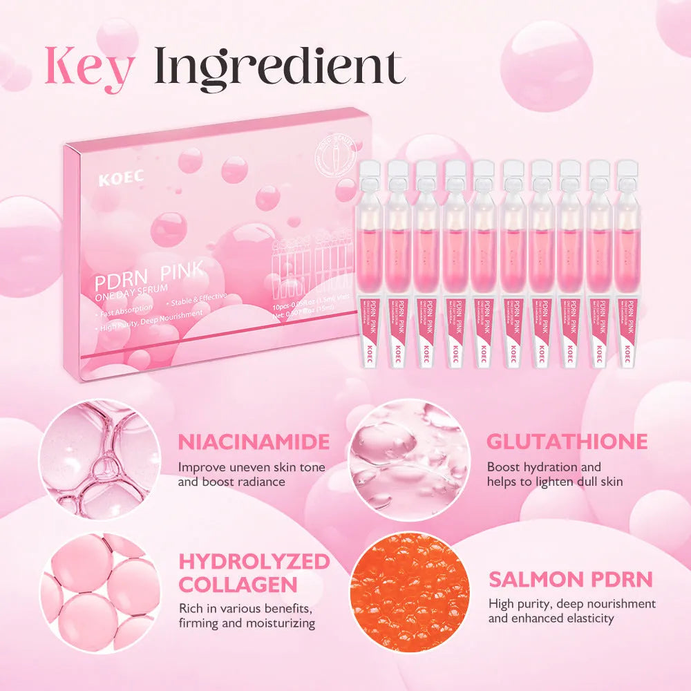 KOEC Powder Polypeptide 10-pack of disposable latex sheet face masks for hydration.