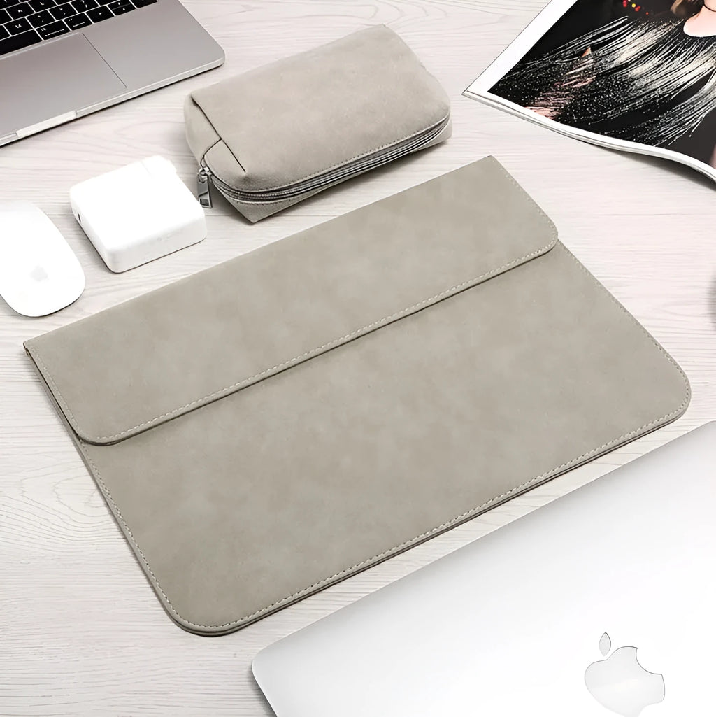 Frosted laptop sleeve bag for MacBook Air 11 inch in blue with abrasive material