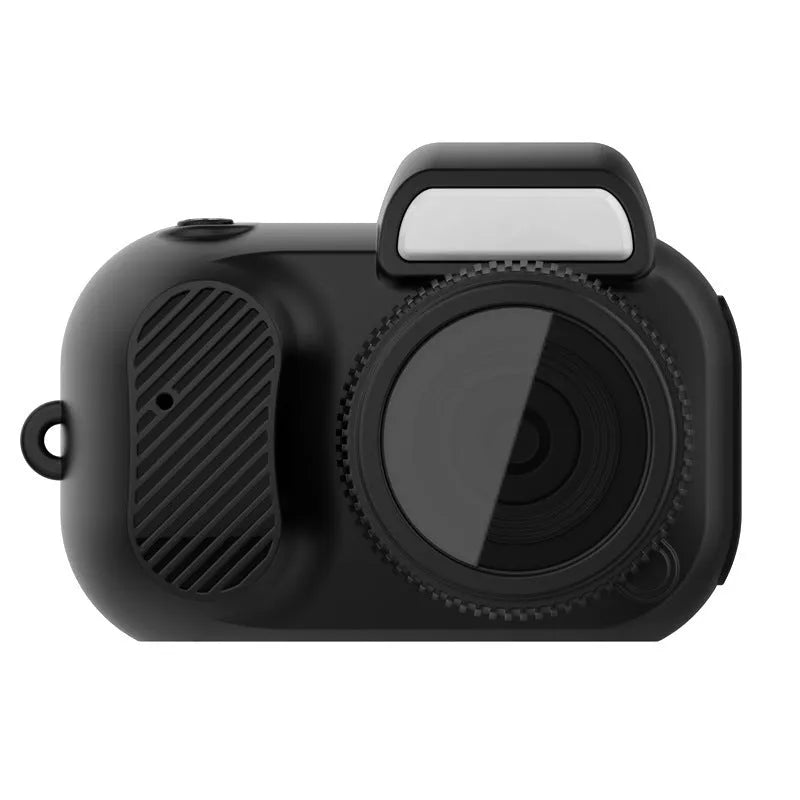 Black Y3000 HD sports camera with small display screen, shown with a memory card.