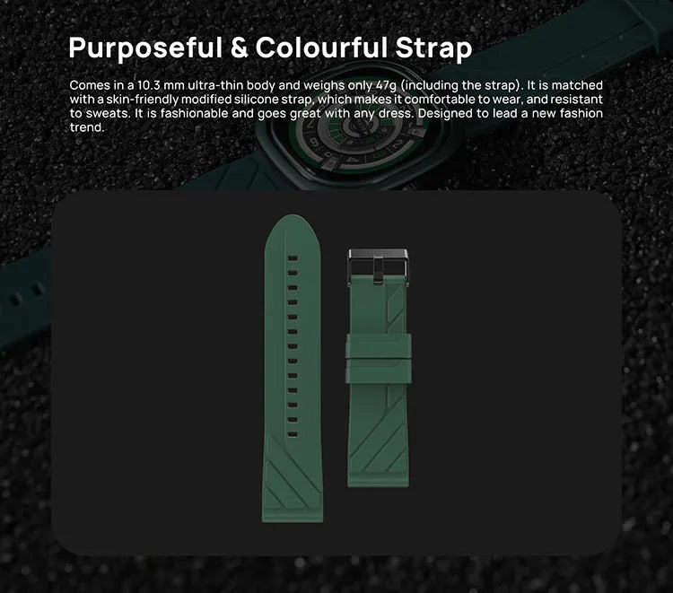 Bluetooth smart bracelet sports watch with 1.32-inch TFT touch screen and silicone wristband in three colour options