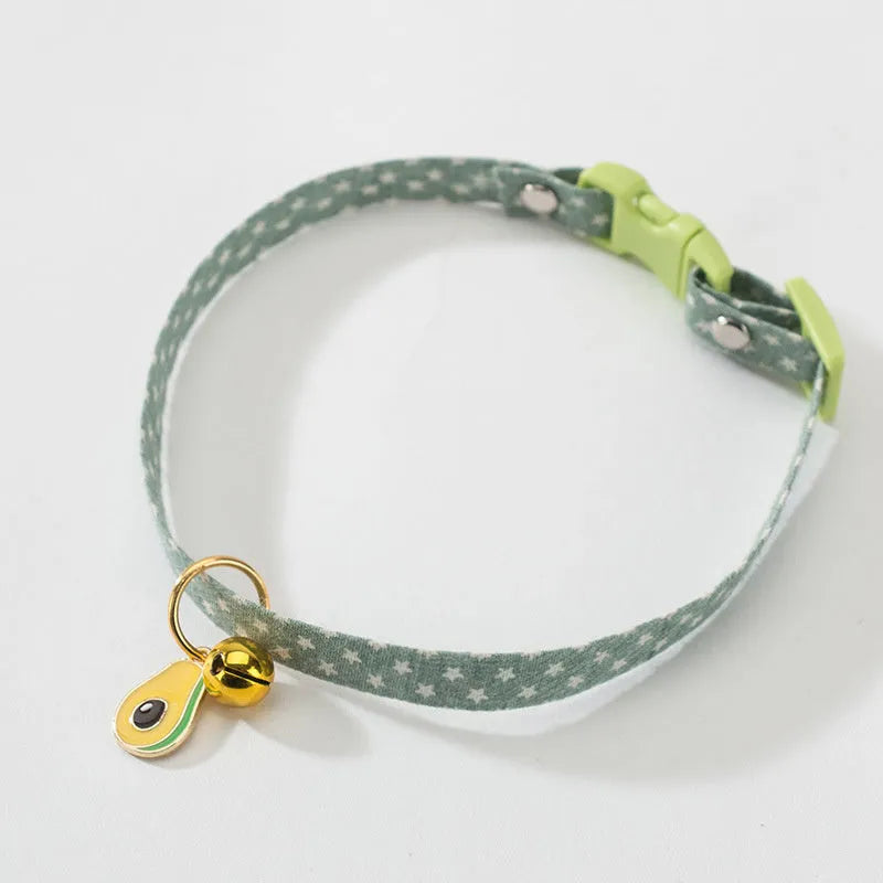 Adjustable cat collar with bell pendant and bow tie decoration for small pets