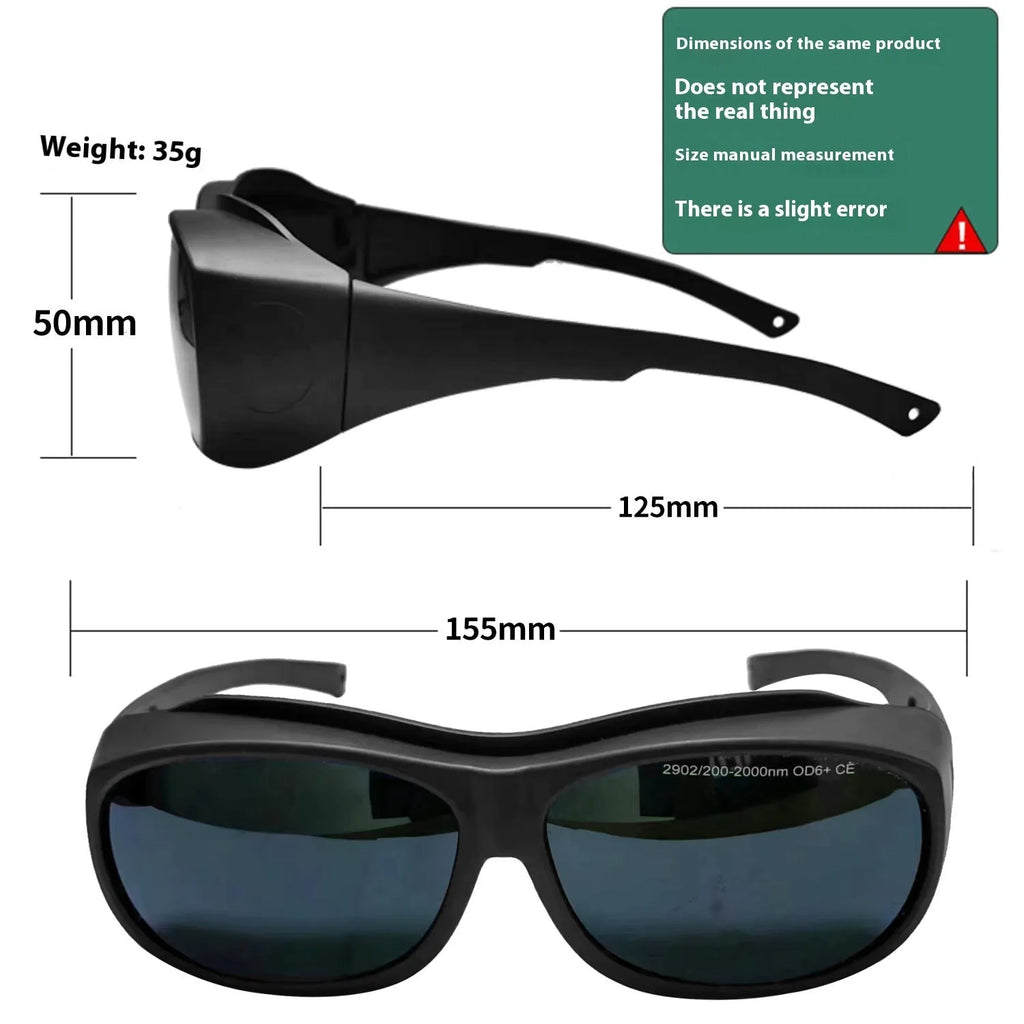 Photon skin rejuvenation and welding anti-glare laser protection goggles.