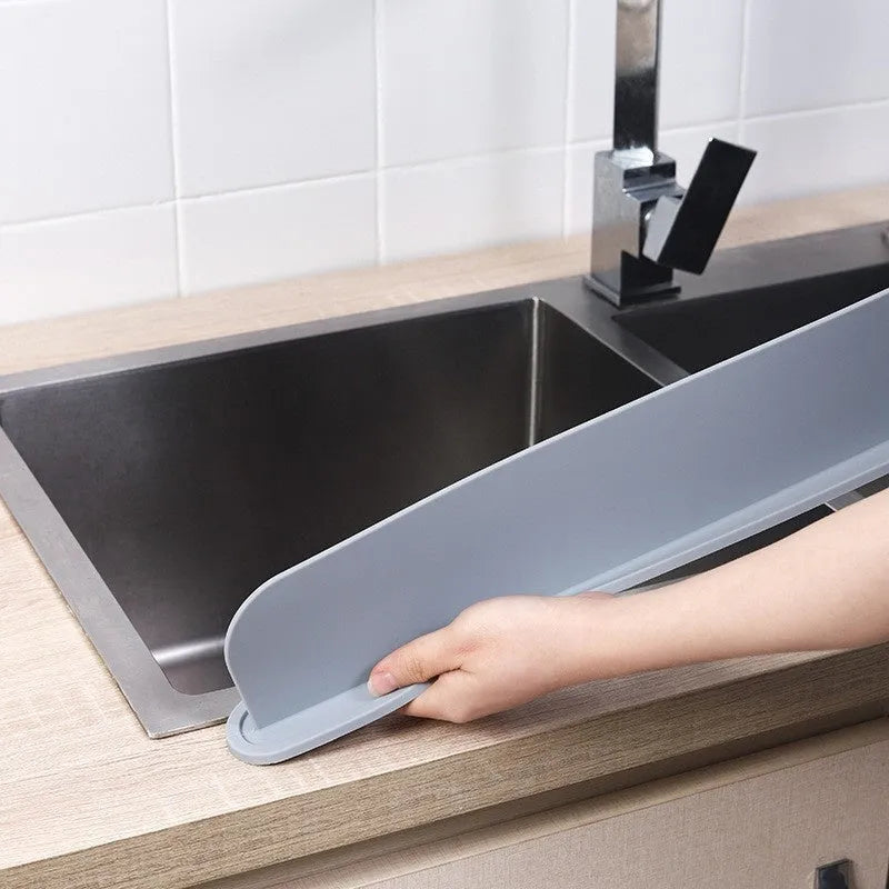 Thick grey, blue, or black silicone kitchen sink water blocking plate splash guard
