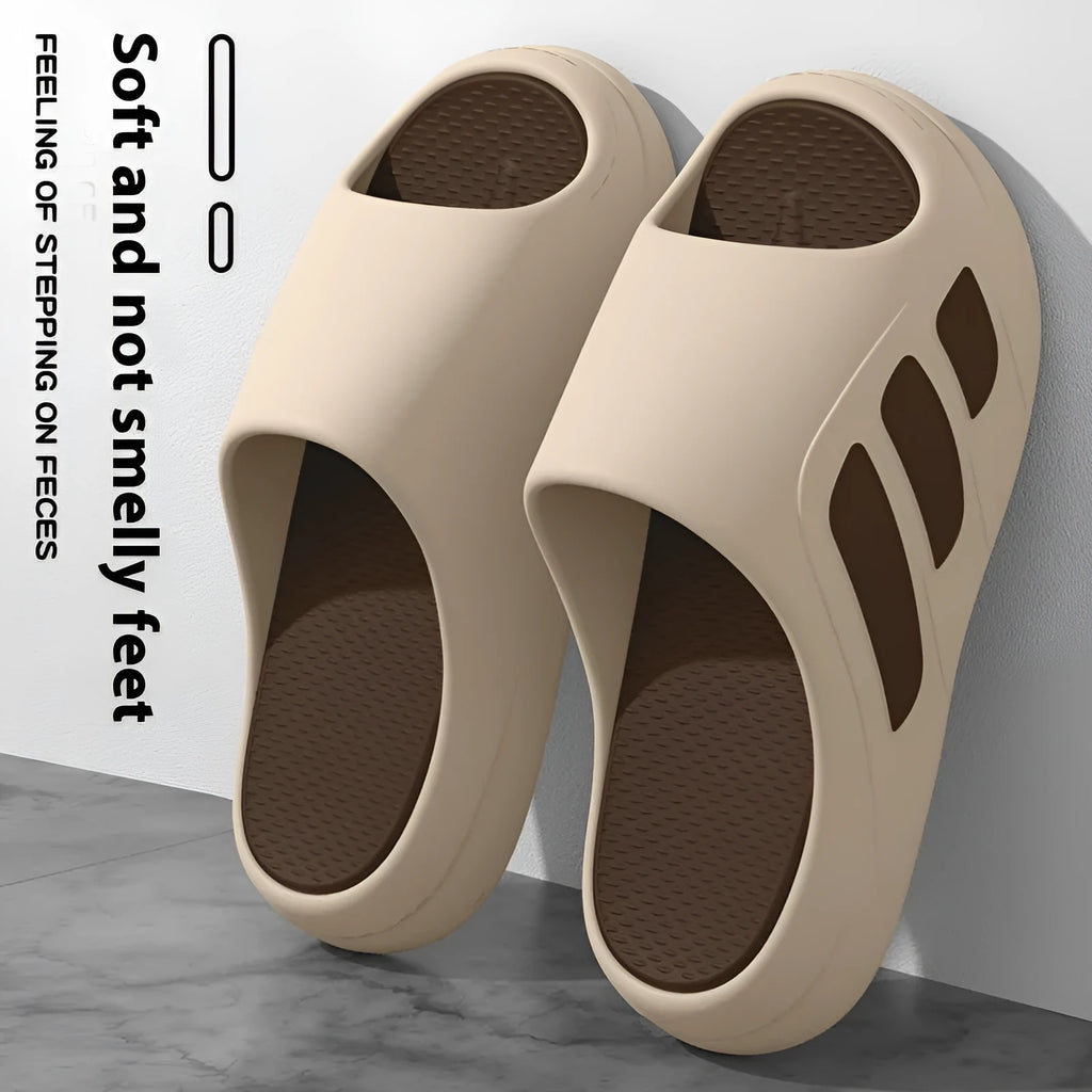 Men's platform slippers in EVA material with injection moulded soles available in multiple colour options