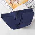 Men's ice silk seamless briefs with bullet separation pouch in various colours