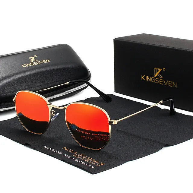 Men's retro sunglasses with round lenses in black frame and mirror finish options