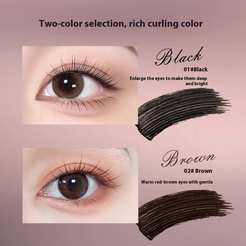 Long Curling Long-lasting Setting Mascara tube in black and brown colour options