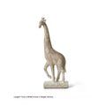 Wood colour synthetic resin giraffe ornament for home decoration