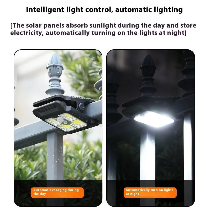 Intelligent induction clip lamp with IP65 waterproof rating and clip mounting