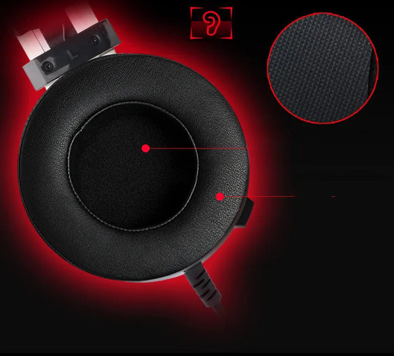 Black wired computer gaming headset with over-ear design and 3.5mm audio connector