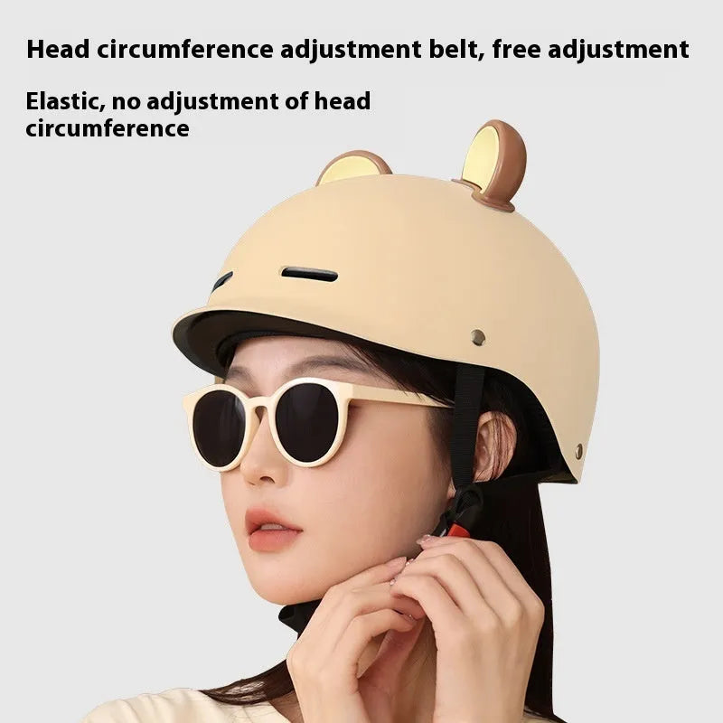 3C certified ABS electric bicycle helmet for commuting in mocha colour with strap