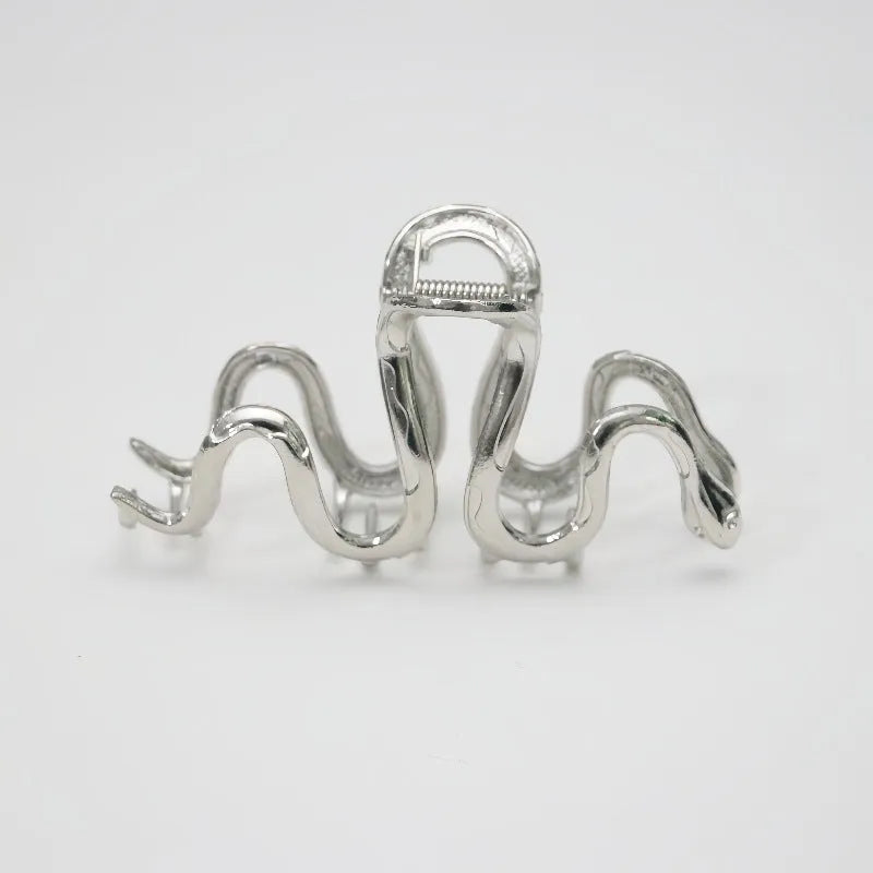 Slytherin serpentine metal hair clip 10.5cm in silver or gun black colour