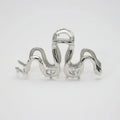 Slytherin serpentine metal hair clip 10.5cm in silver or gun black colour