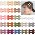 Pastel coloured baby hair clips and bows set with fully lined no-slip design
