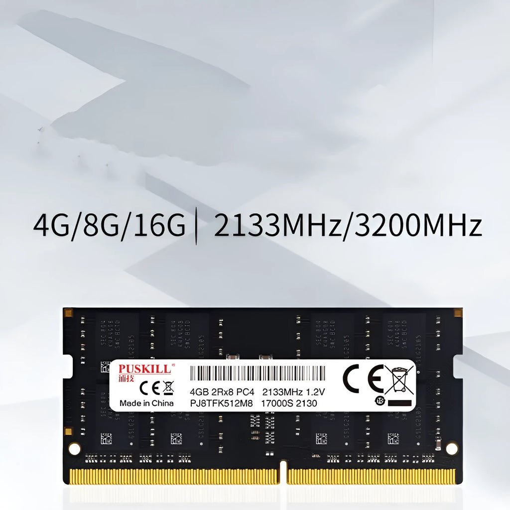DDR4 notebook memory module with 260-pin connector for laptop RAM upgrades