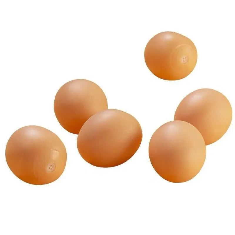 Egg-shaped dog toy with sound simulation for teeth cleaning and interactive play
