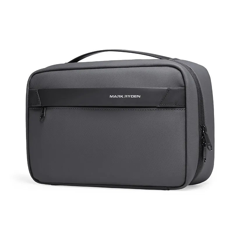 Multi-layer oxford cloth storage bag with wet-dry separation compartments in graphite grey colour