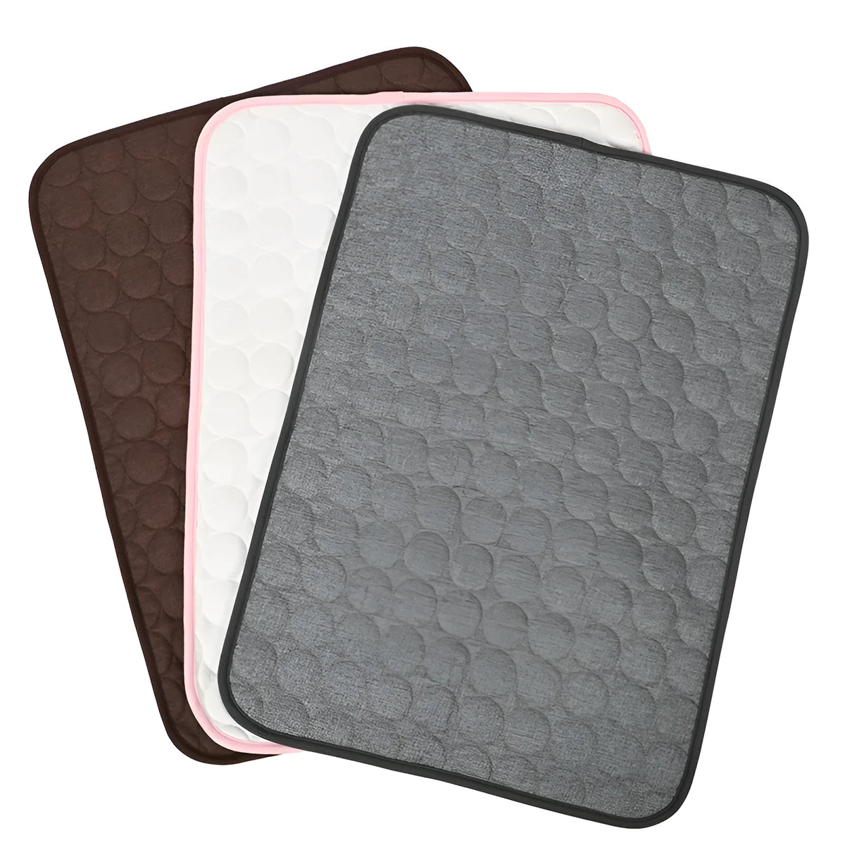 Double-sided thermal dog bed in brown cloth, machine washable, size 71x51cm or 107x71cm