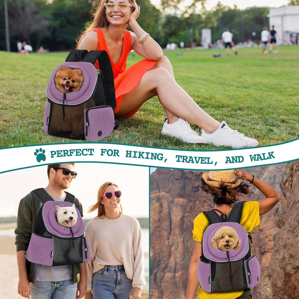 Pet dog carrier backpack in breathable fabric, 41.9cm, for small dogs, available in multiple colours
