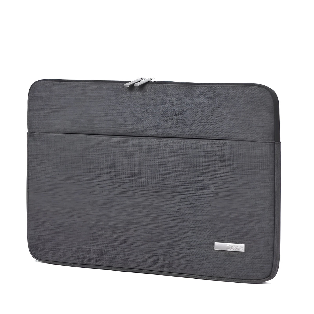 15-inch computer liner bag in dark grey, high-grade new polyester fabric, water repellent, slim 3cm profile for laptop protection