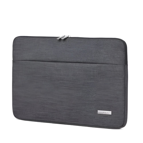 15-inch computer liner bag in dark grey, high-grade new polyester fabric, water repellent, slim 3cm profile for laptop protection