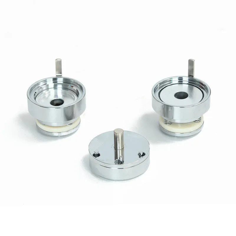 Metal badge machine with 58mm round bottom mould set for new style rotary pneumatic badge machines