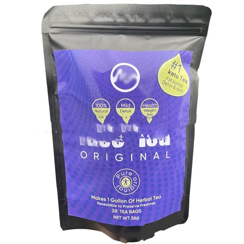 Assortment of herbal tea bags for a 28-day women's beauty and body wellness programme.