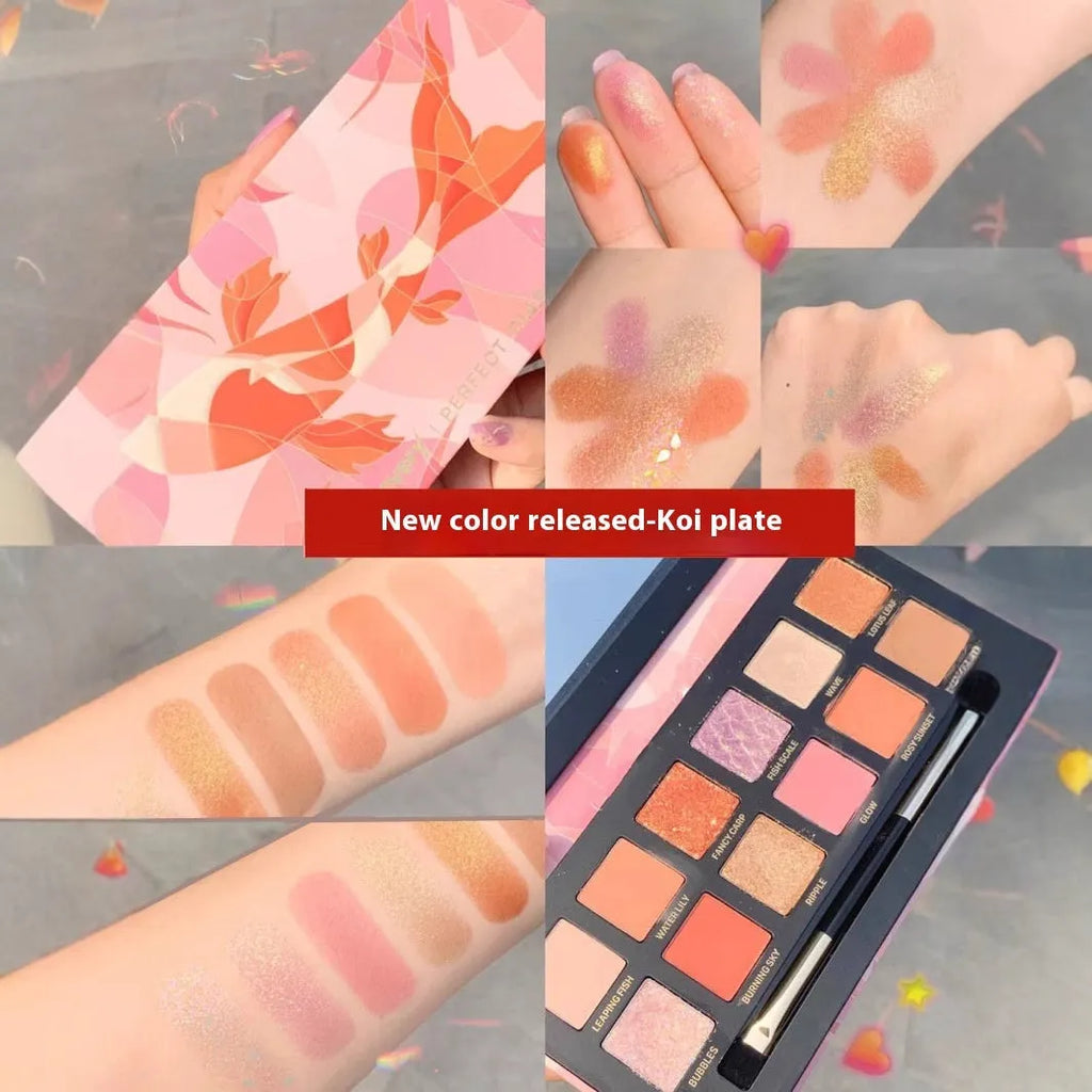 Explorer twelve-colour animal eyeshadow palette open showing 12 shades including Golden Tiger Ink Cat and Wild Leopard designs