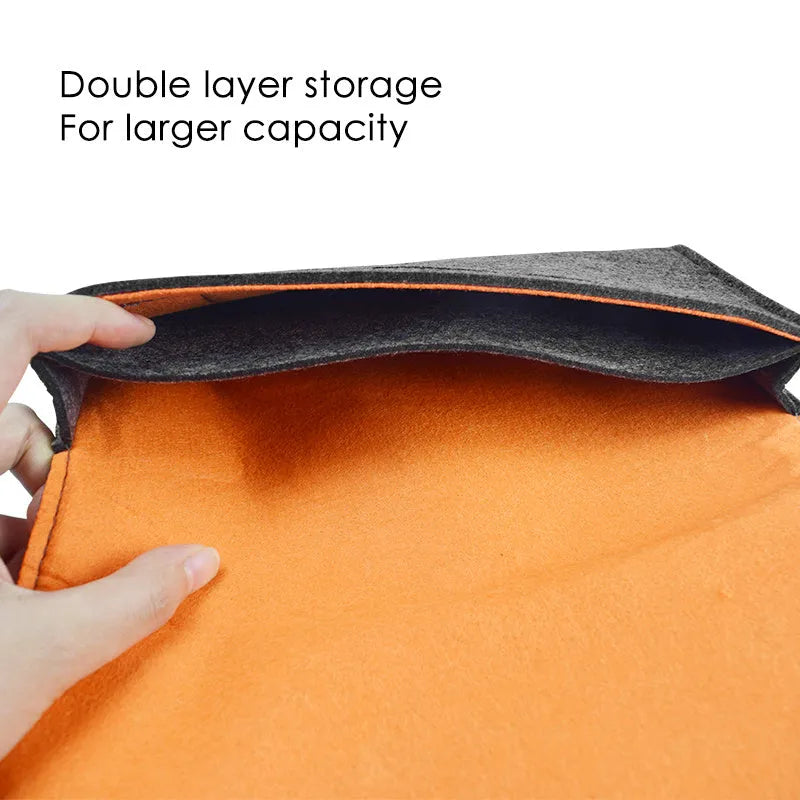 Black soft felt carrying pouch case for Nintendo Switch with game card slots