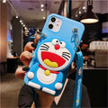 Cartoon camouflage silicone wallet case for Huawei phones in six colour options on a table