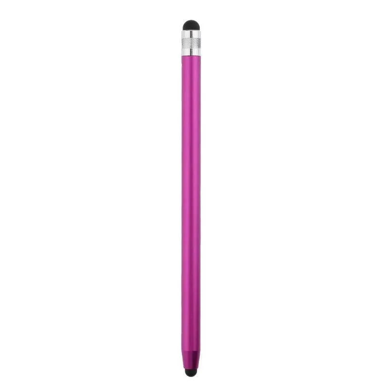 WK128 metal painting pen stylus with double rubber tips for capacitive touch screen tablets and phones
