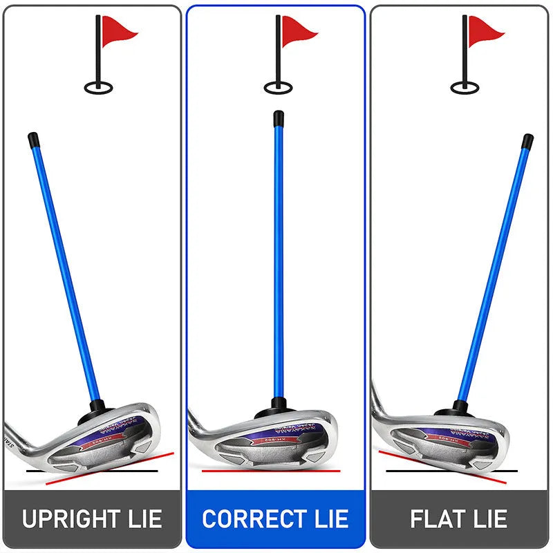 Red and blue aluminium golf swing trainer with magnetic direction baseball bar for alignment practice