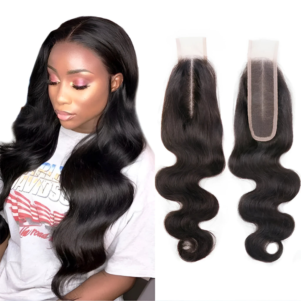 Natural colour straight human hair wig in exotic style on display